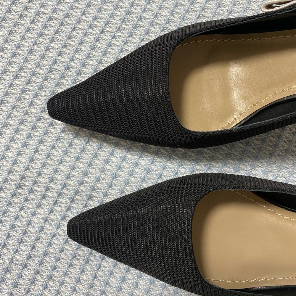 Dior Black and White J'Adior Slingback Heels - Picture 2 of 6
